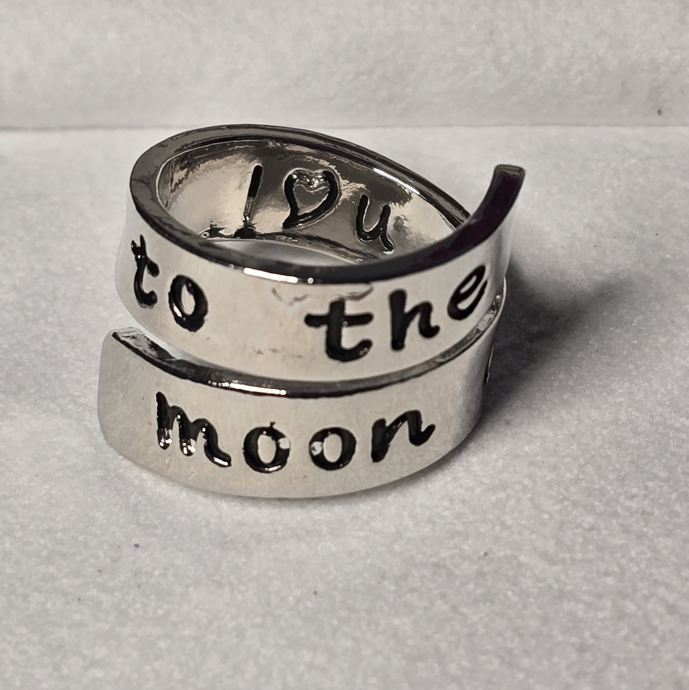 Silver Wrap Ring with Engraving